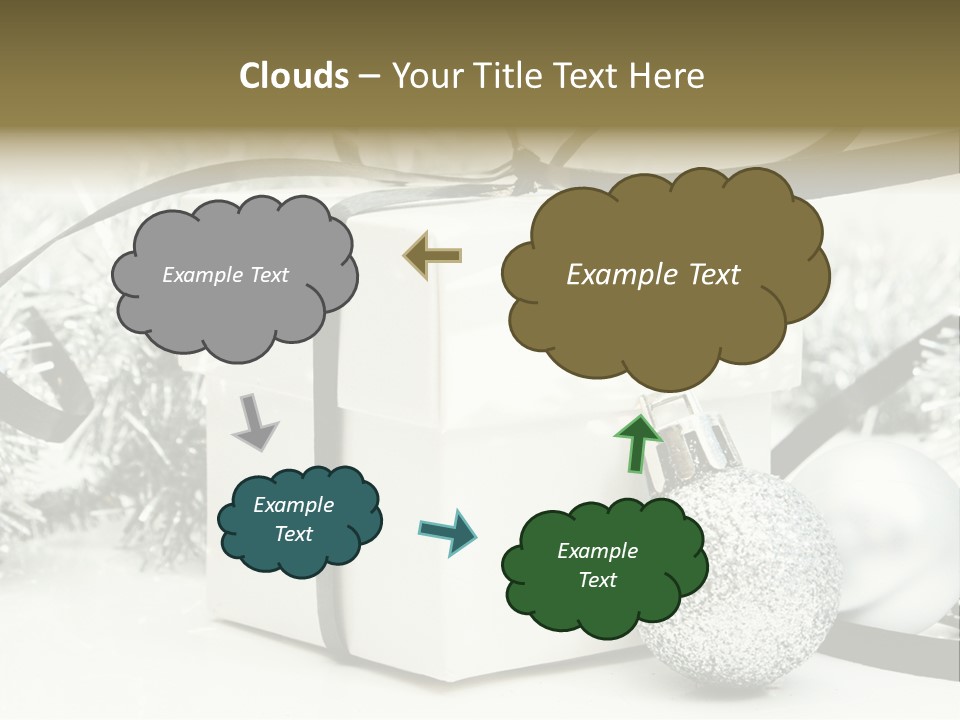 Gift Silver Box PowerPoint Template