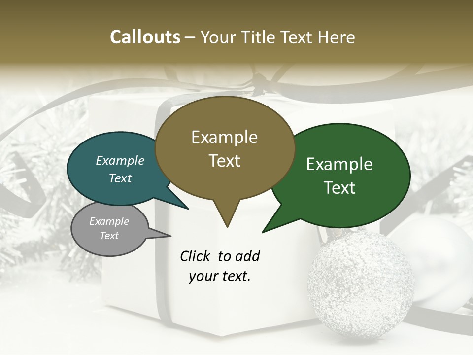 Gift Silver Box PowerPoint Template