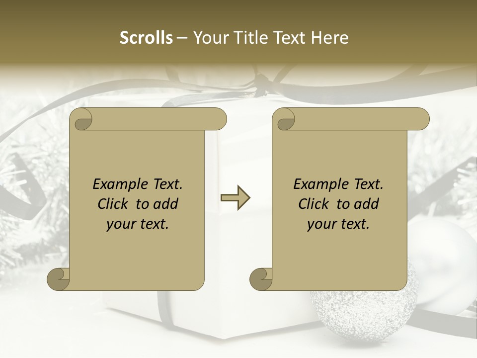 Gift Silver Box PowerPoint Template