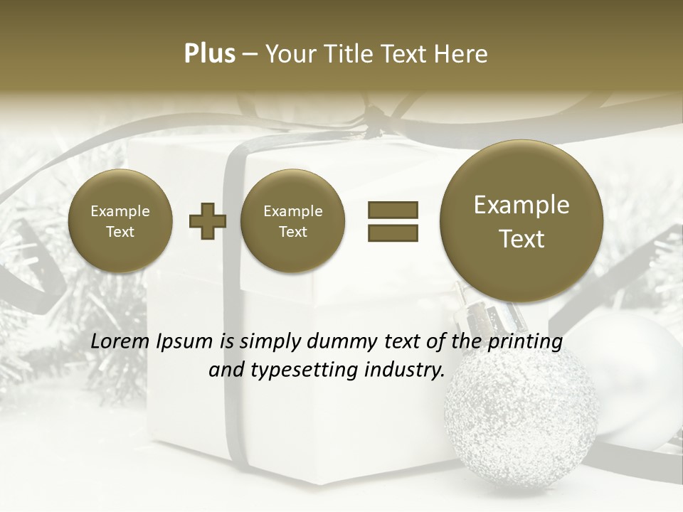 Gift Silver Box PowerPoint Template