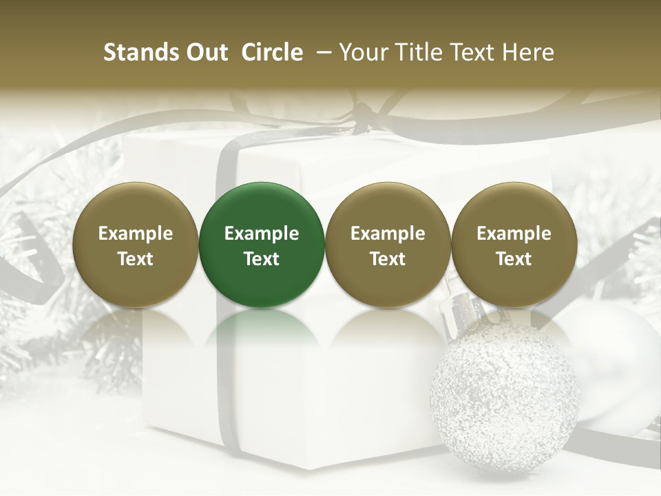 Gift Silver Box PowerPoint Template