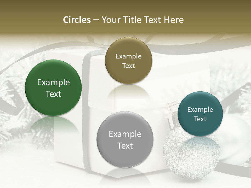Gift Silver Box PowerPoint Template