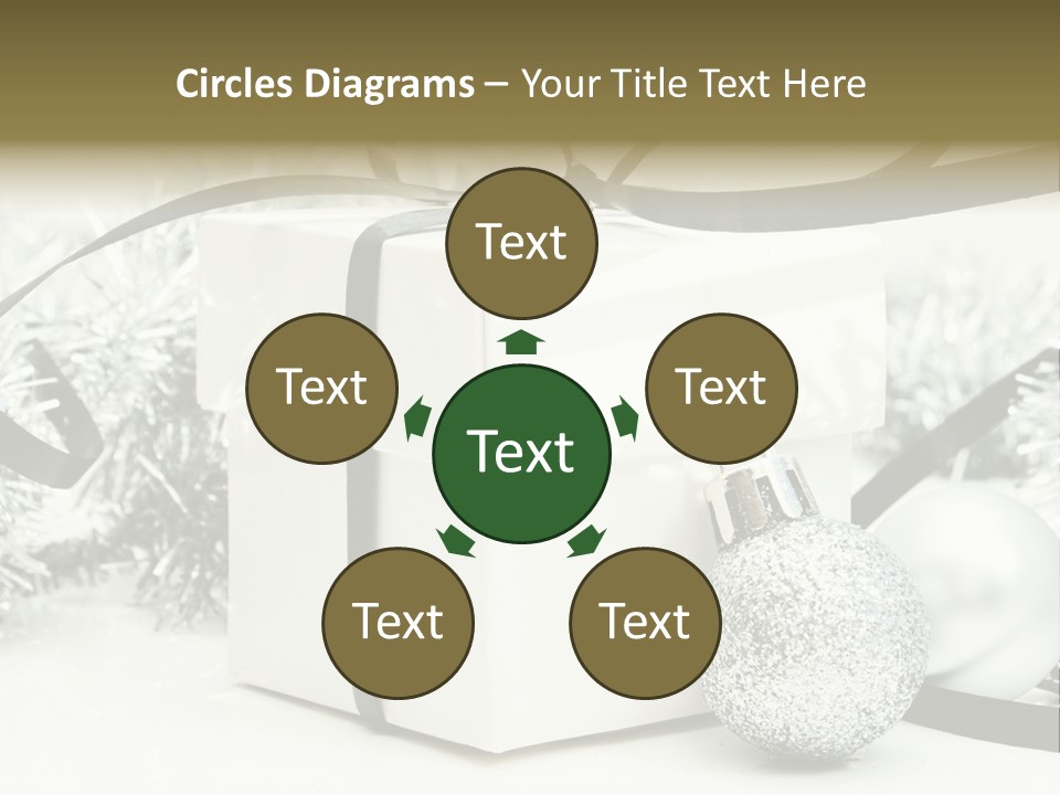 Gift Silver Box PowerPoint Template