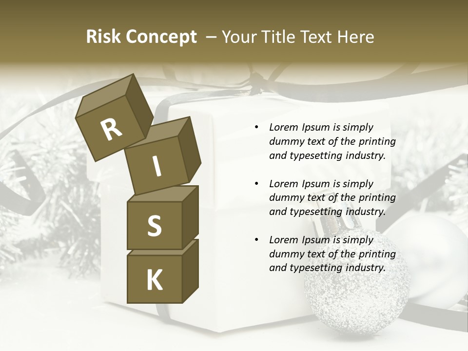 Gift Silver Box PowerPoint Template