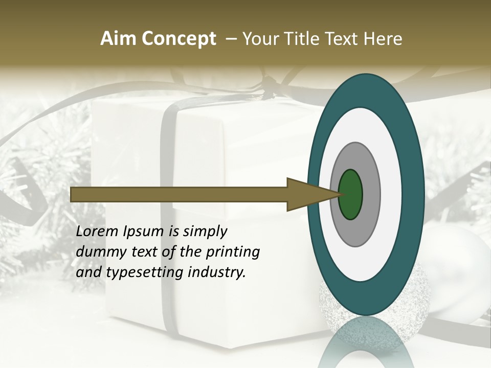 Gift Silver Box PowerPoint Template