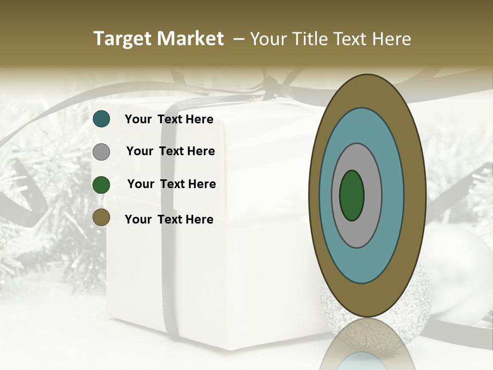 Gift Silver Box PowerPoint Template