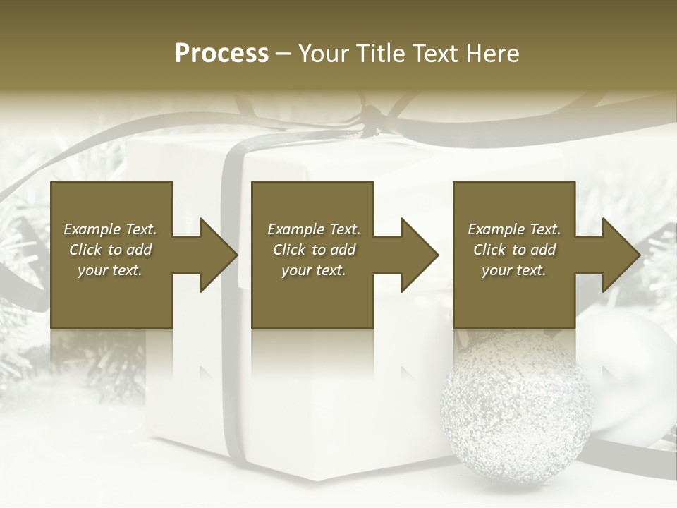 Gift Silver Box PowerPoint Template