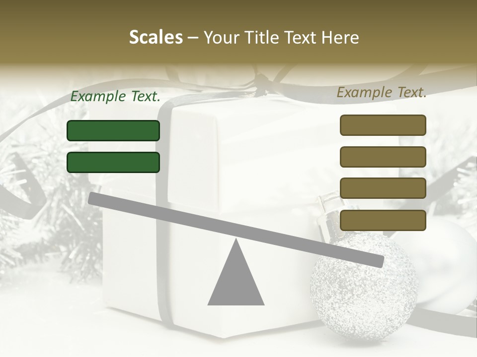 Gift Silver Box PowerPoint Template