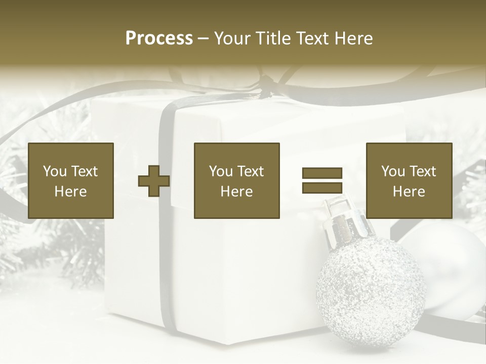 Gift Silver Box PowerPoint Template
