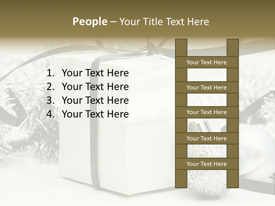 Gift Silver Box PowerPoint Template