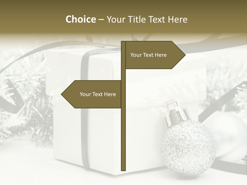 Gift Silver Box PowerPoint Template
