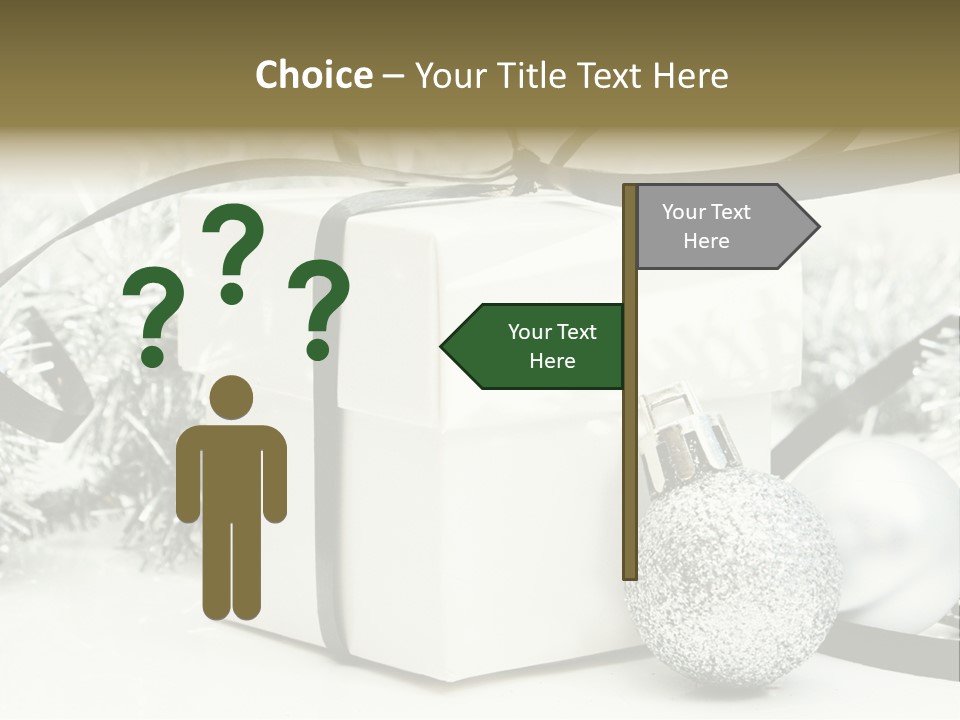 Gift Silver Box PowerPoint Template