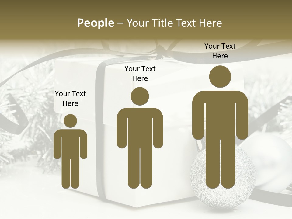 Gift Silver Box PowerPoint Template