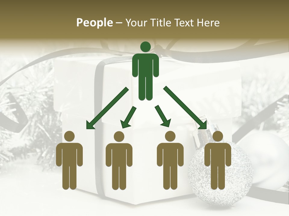 Gift Silver Box PowerPoint Template