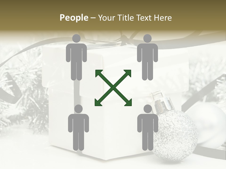 Gift Silver Box PowerPoint Template