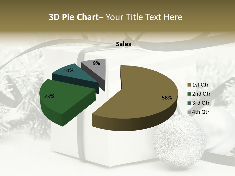 Gift Silver Box PowerPoint Template