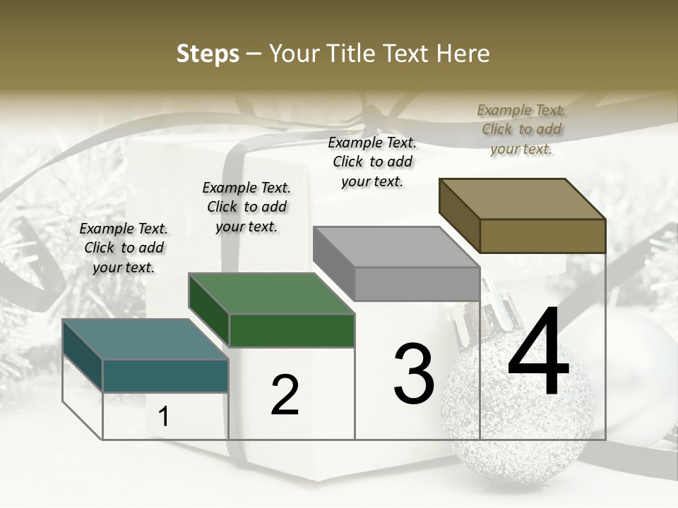 Gift Silver Box PowerPoint Template