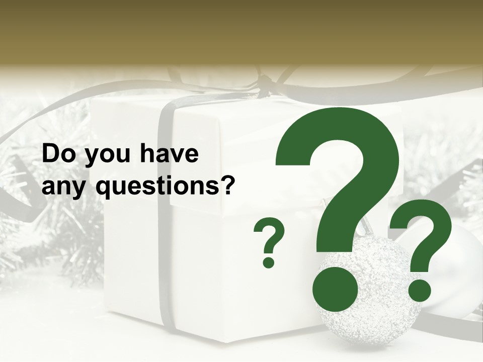 Gift Silver Box PowerPoint Template