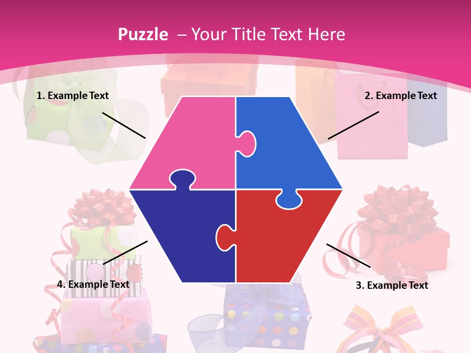 Orange Spotted Blue PowerPoint Template