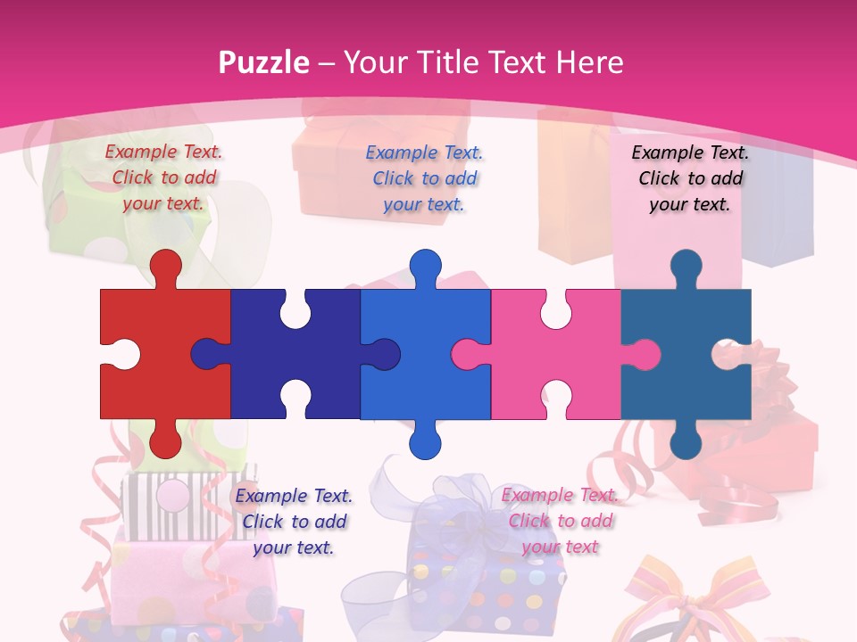 Orange Spotted Blue PowerPoint Template