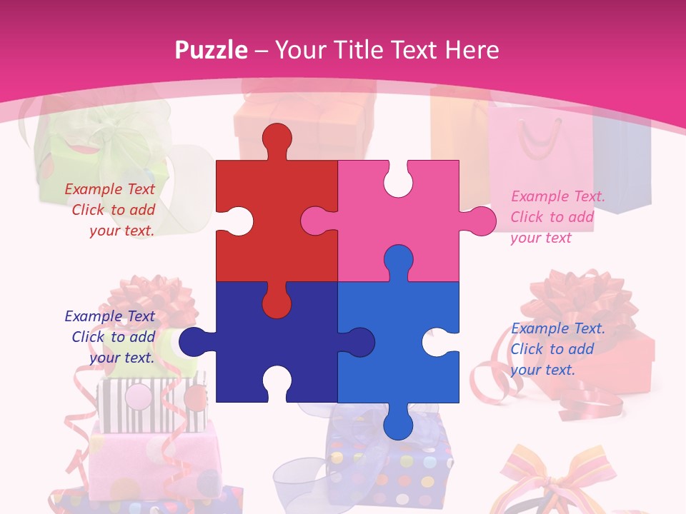 Orange Spotted Blue PowerPoint Template