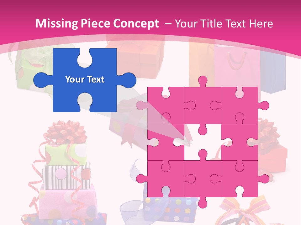 Orange Spotted Blue PowerPoint Template