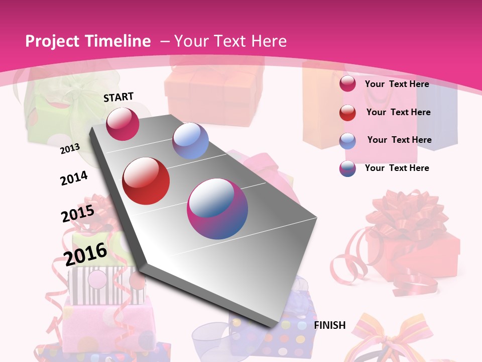 Orange Spotted Blue PowerPoint Template