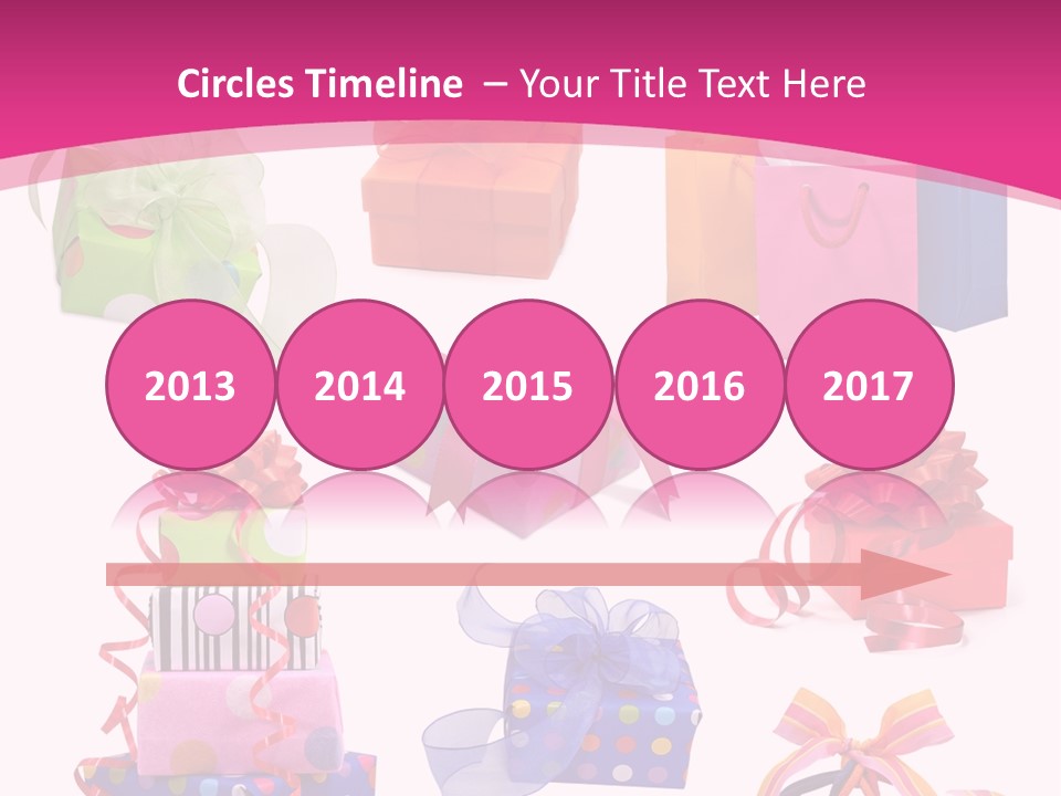 Orange Spotted Blue PowerPoint Template