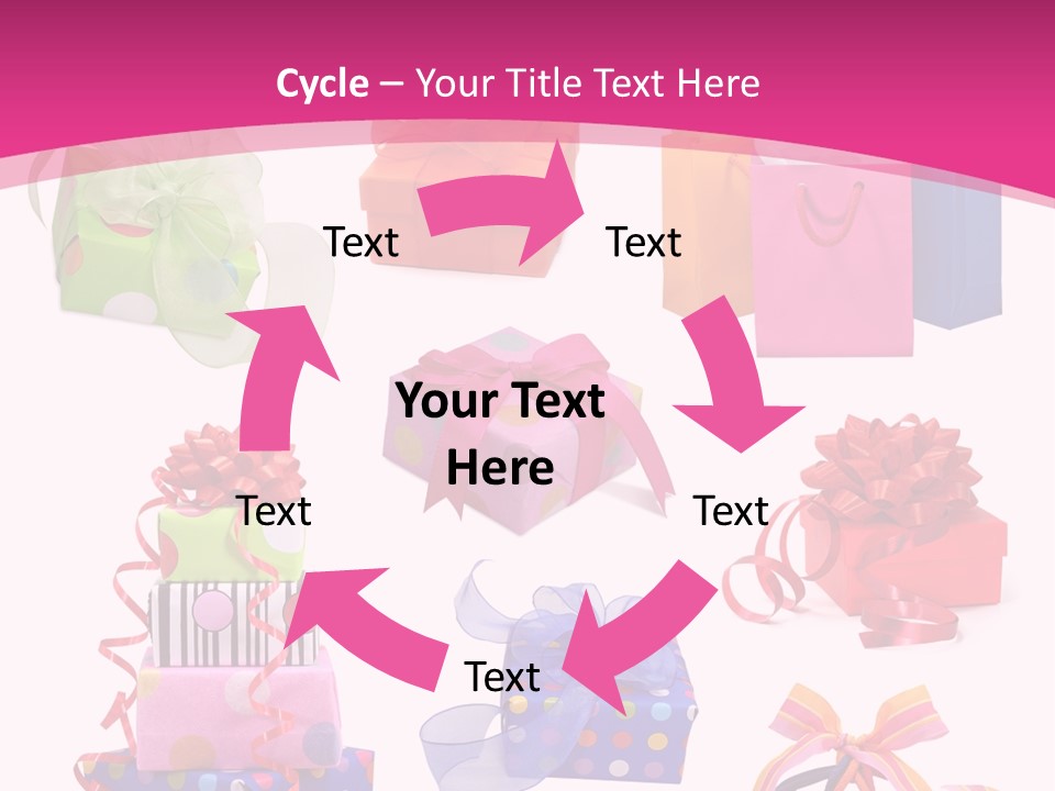 Orange Spotted Blue PowerPoint Template