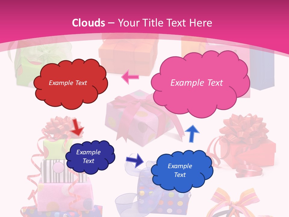 Orange Spotted Blue PowerPoint Template