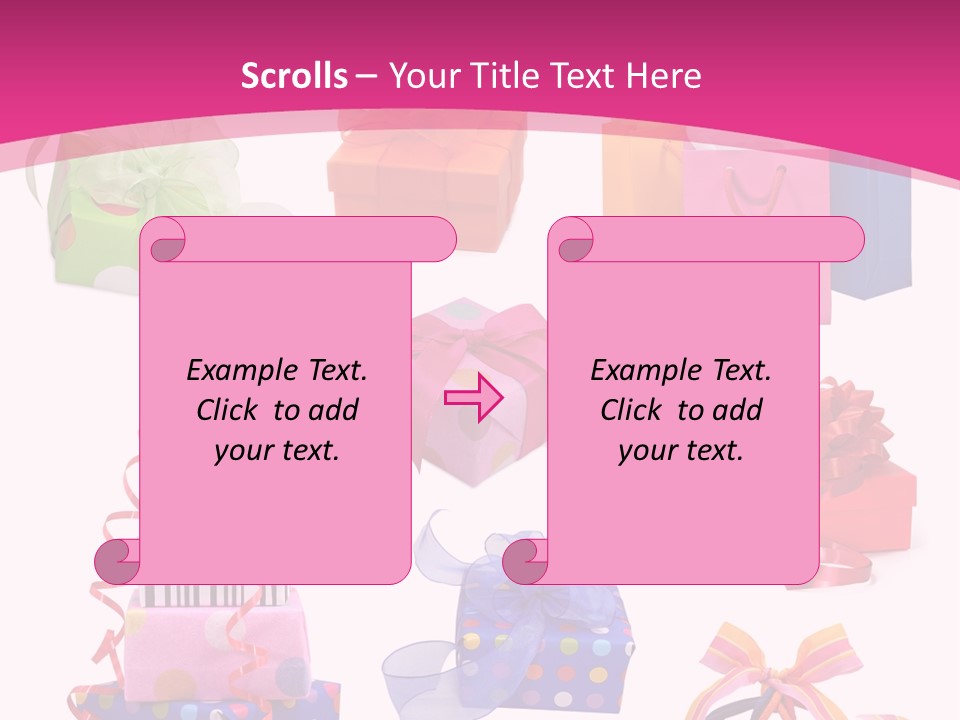 Orange Spotted Blue PowerPoint Template