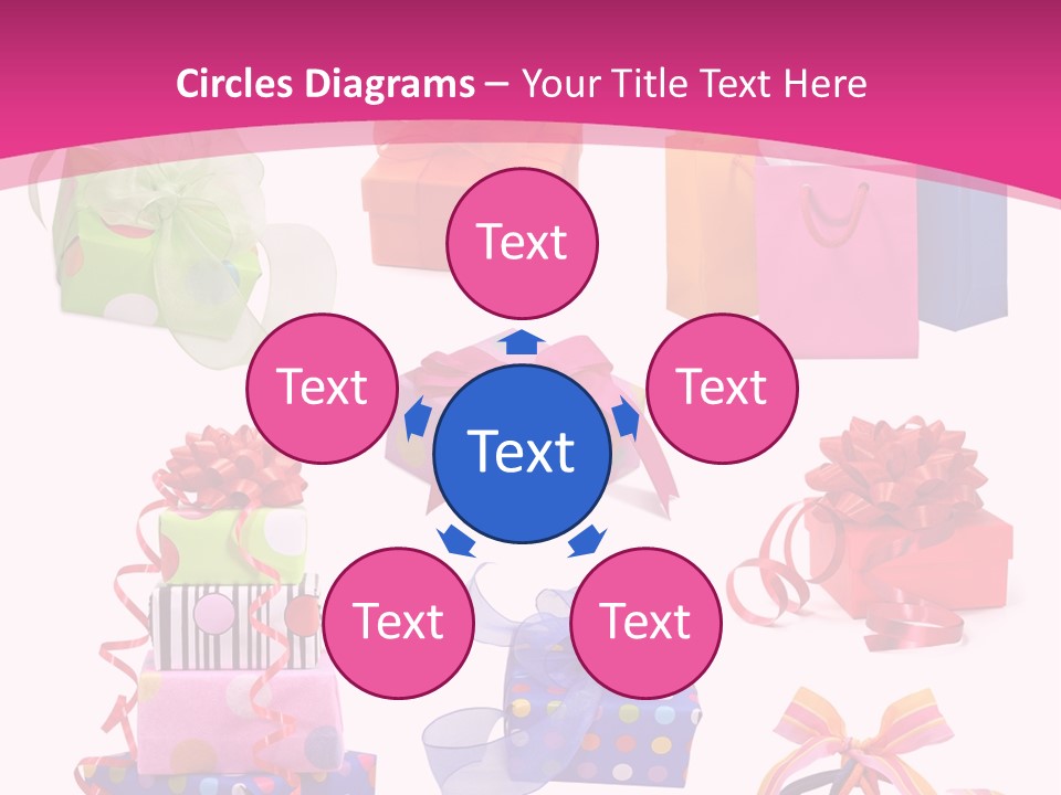 Orange Spotted Blue PowerPoint Template