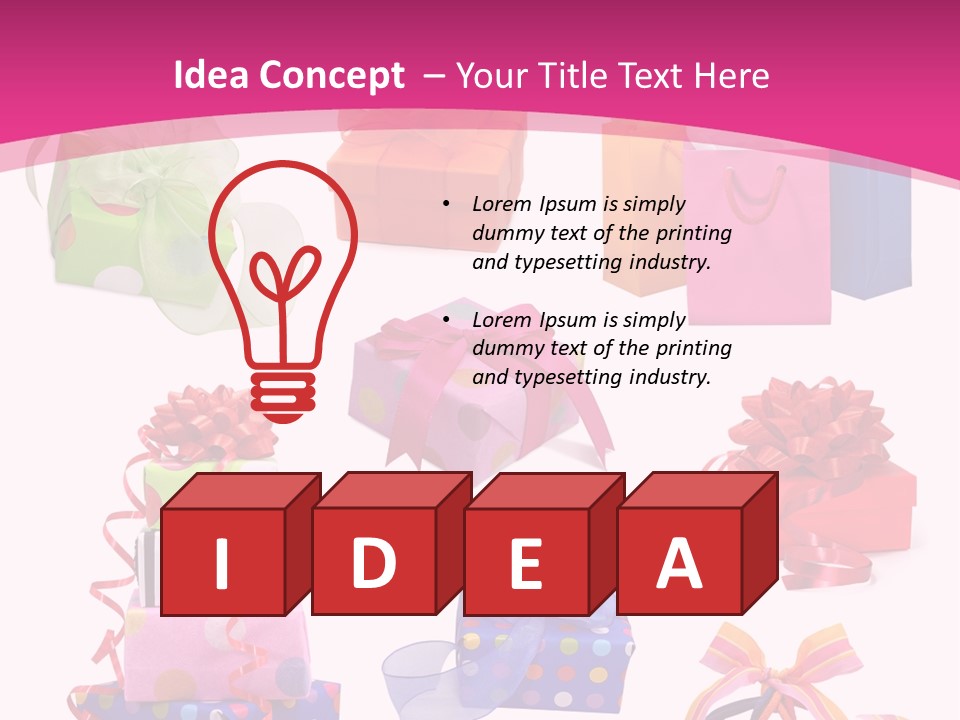 Orange Spotted Blue PowerPoint Template