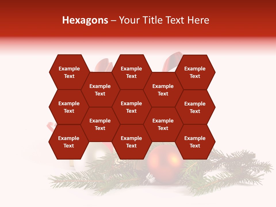 Xmas Gold Pine PowerPoint Template