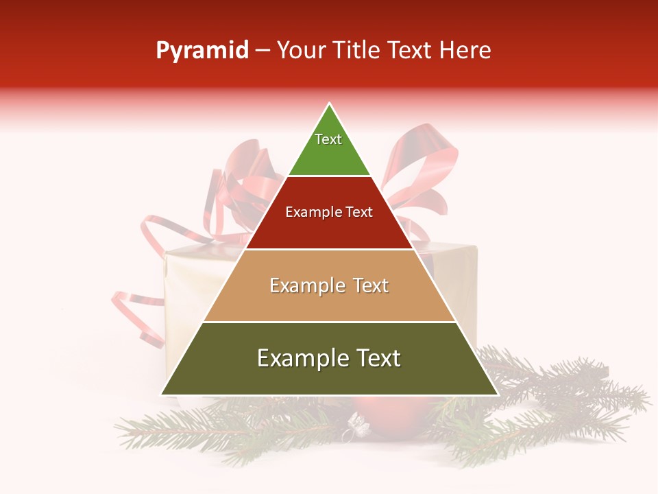 Xmas Gold Pine PowerPoint Template
