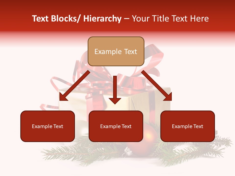 Xmas Gold Pine PowerPoint Template