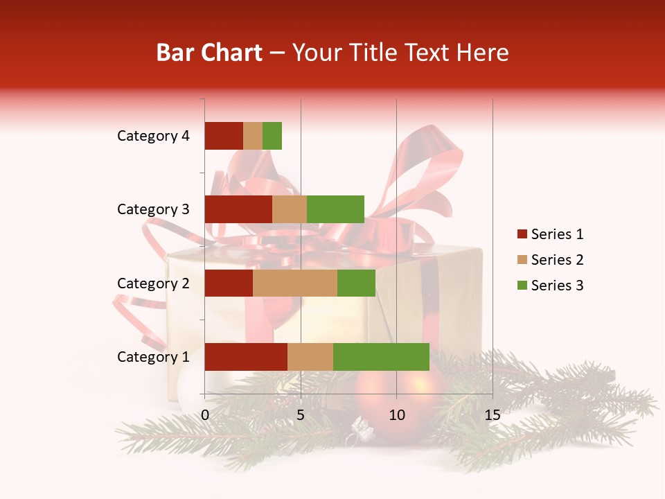 Xmas Gold Pine PowerPoint Template