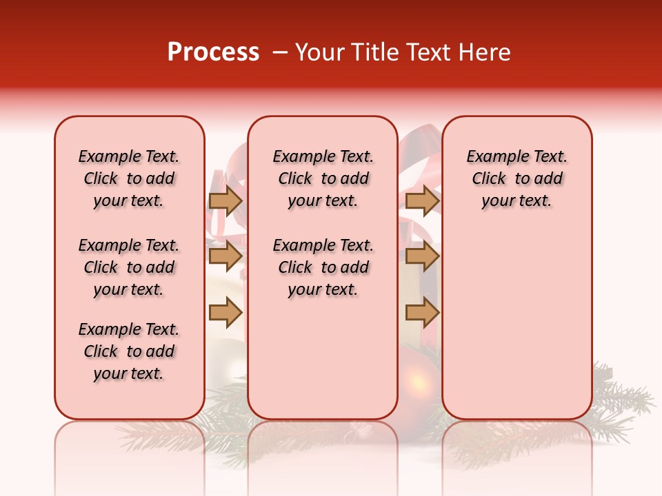 Xmas Gold Pine PowerPoint Template