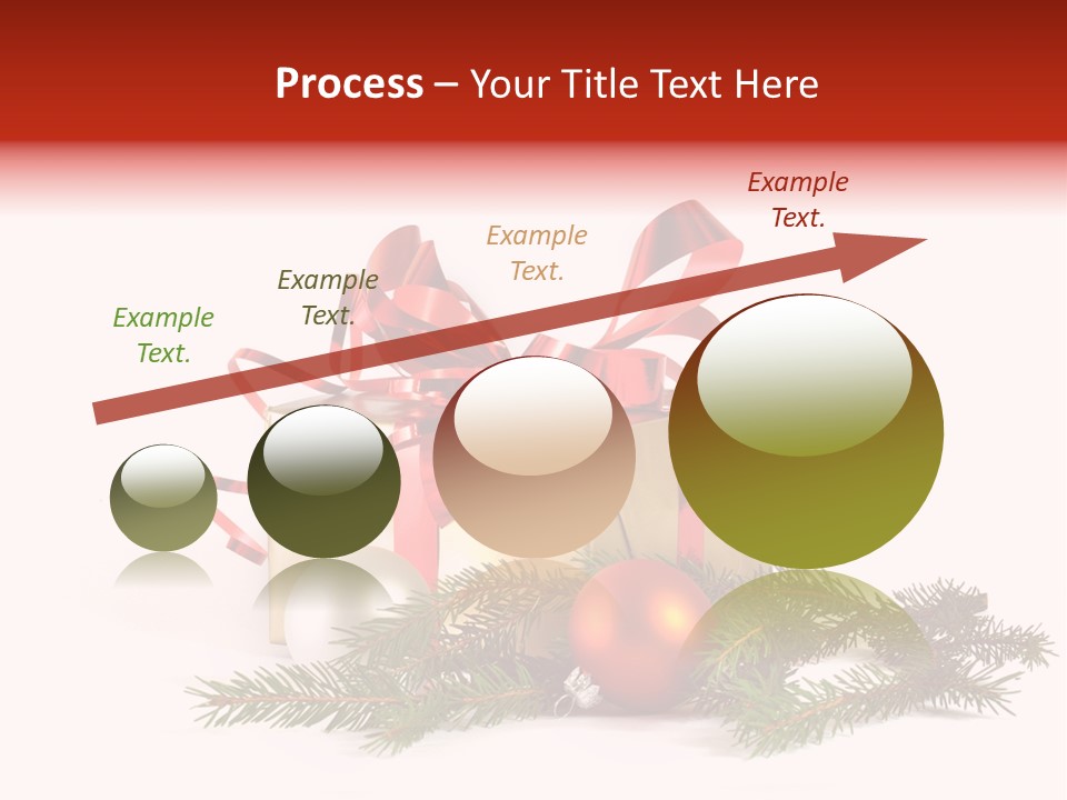Xmas Gold Pine PowerPoint Template
