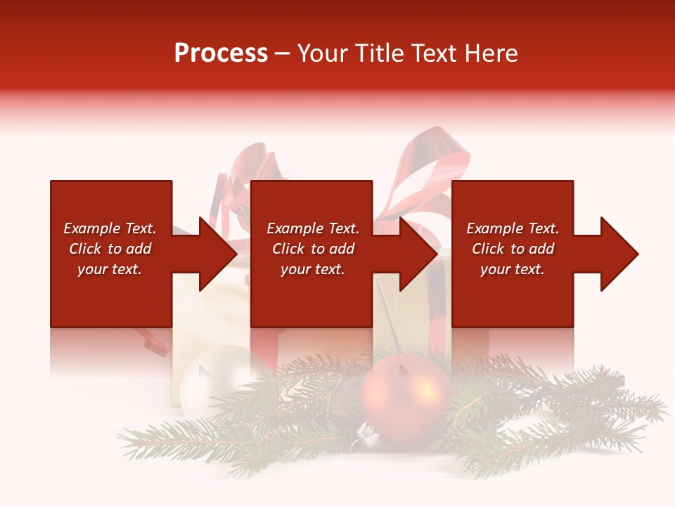 Xmas Gold Pine PowerPoint Template