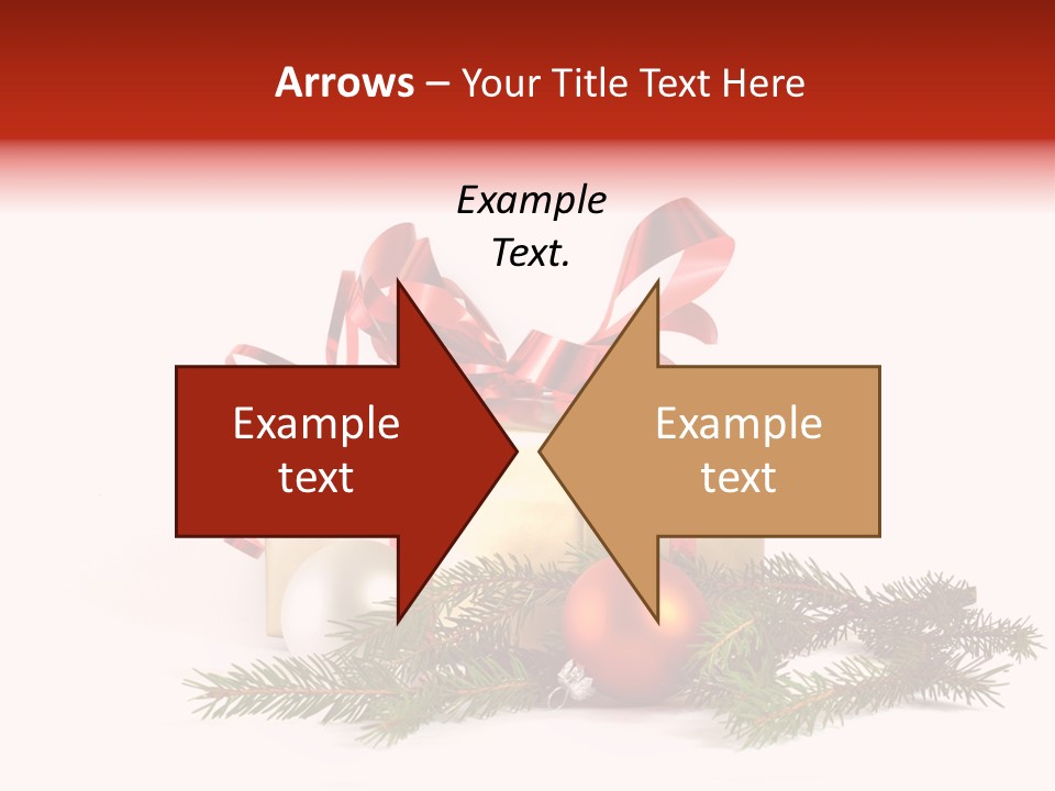 Xmas Gold Pine PowerPoint Template