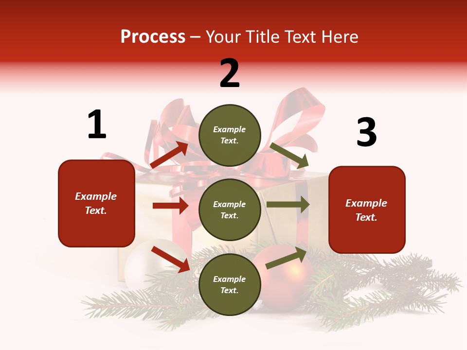 Xmas Gold Pine PowerPoint Template