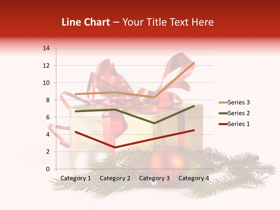 Xmas Gold Pine PowerPoint Template