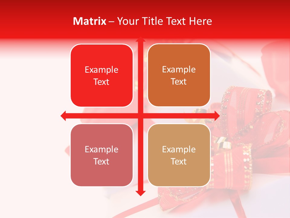 Isolated Present Golden PowerPoint Template