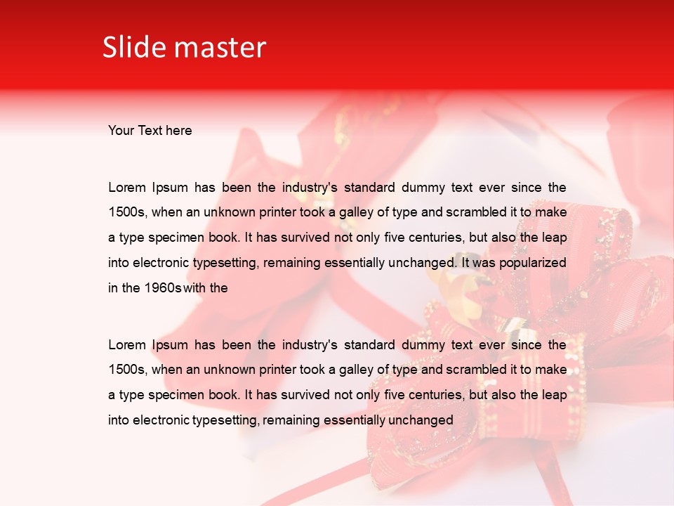 Isolated Present Golden PowerPoint Template