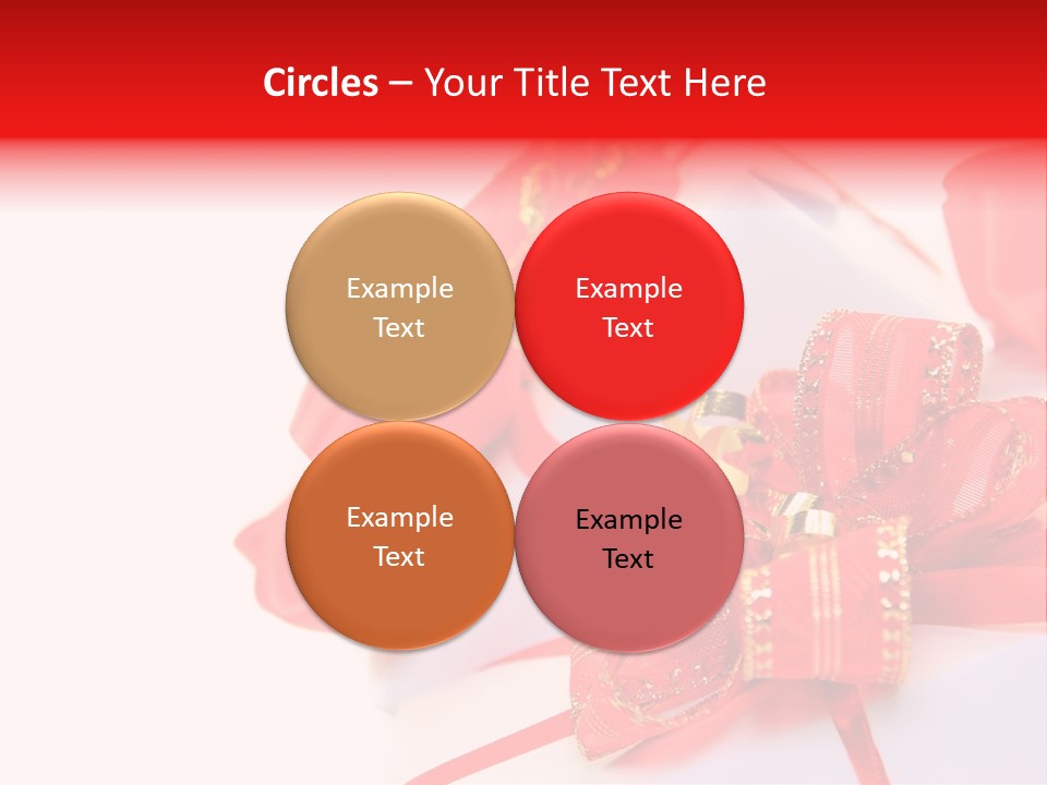 Isolated Present Golden PowerPoint Template