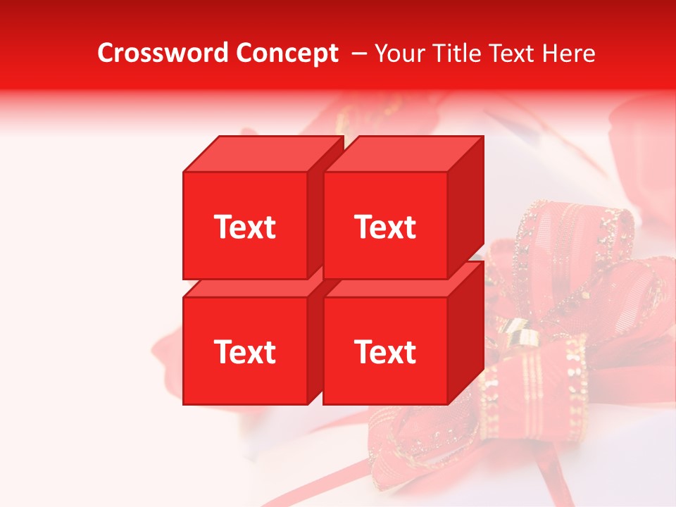 Isolated Present Golden PowerPoint Template