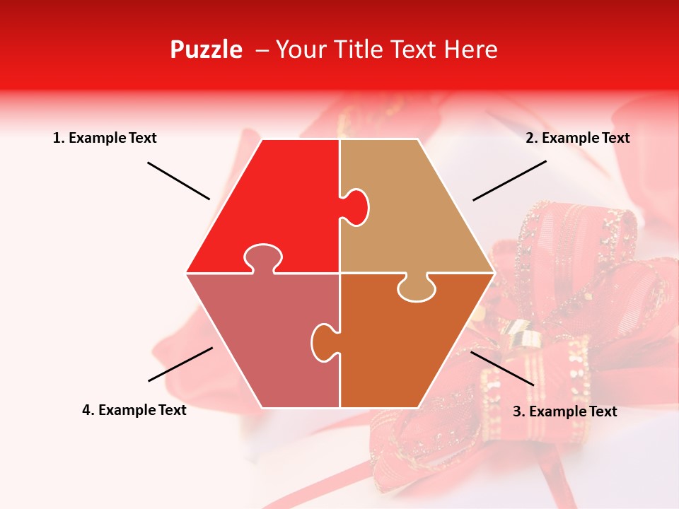 Isolated Present Golden PowerPoint Template