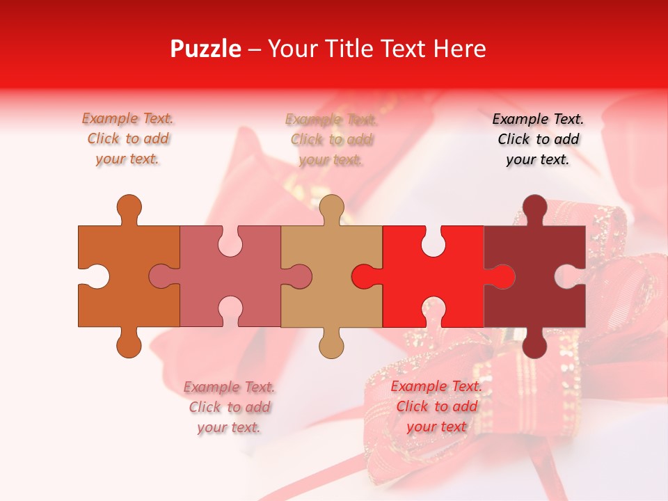 Isolated Present Golden PowerPoint Template