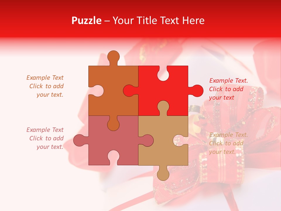 Isolated Present Golden PowerPoint Template